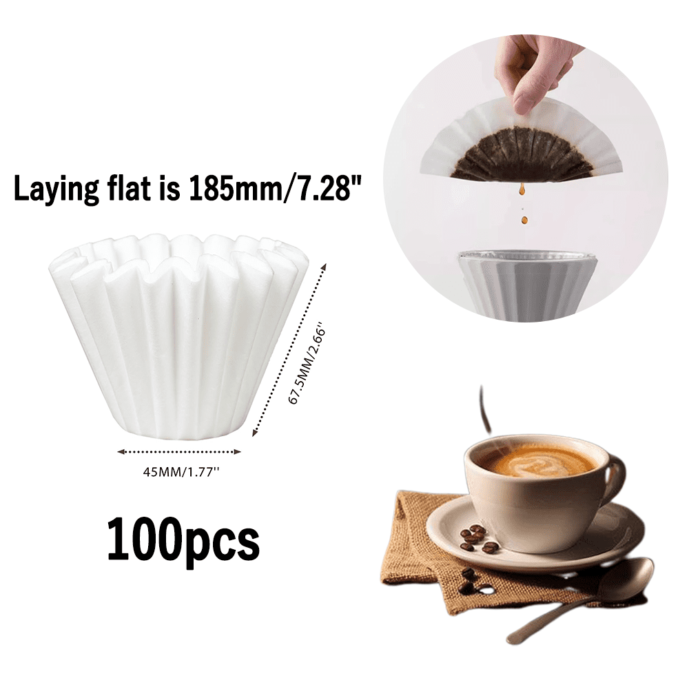 2-4 Cup Coffee Filters,100 Count Disposable Basket Coffee