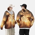 thumbnail image 4 of Daiia Castle Cool Fire Dragon UPF 50+ Sun Protection Hoodie Jacket Lightweight Long Sleeve Sun Shirt for Women Men with Pocket Hiking Outdoor-Medium, 4 of 7