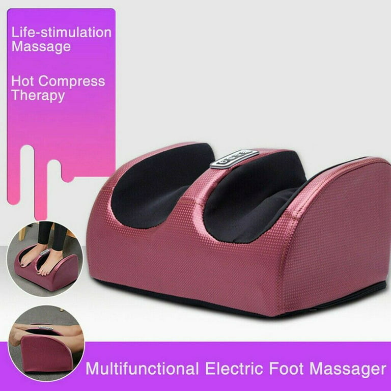 Zarifa USA Z-Smart Electric Shiatsu Spa Foot and Leg Massager with 90 Degree Swing for Knee, Calves and Upper Thigh, Integrated Jade Stone Heat, Red