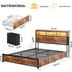 thumbnail image 5 of Cama Matrimonial FABATO con cabecera y almacenamiento luces LED, 5 of 5