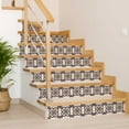 thumbnail image 4 of Mi Alma Flower Blue Beige Gold Tile Stickers - Removable Vinyl 4x4, 24 pcs, 4 of 10