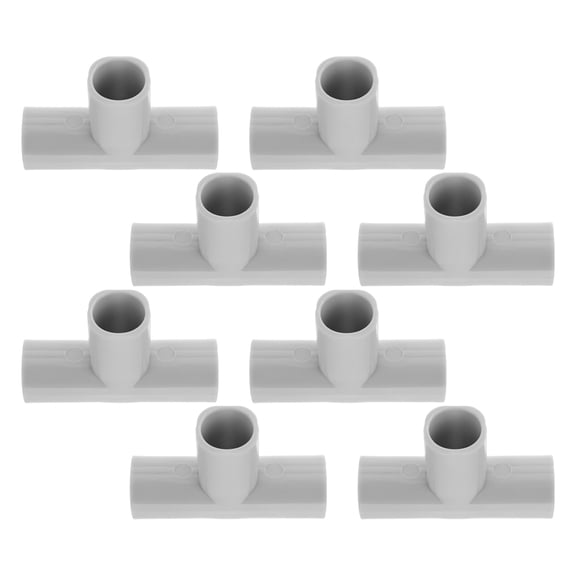 LEORX 8Pcs Plastic Cube Pipe Connectors for Shelving Assembly Light Grey Indoor Outdoor Use