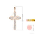 thumbnail image 3 of ANGARA Lab Grown Diamond Cross & Sideways Infinity Pendant for Women in 14K Rose Gold (Size-2.6mm| Color-F-G| Clarity-VS) | Anniversary, Jewelry Gift for Women | Lab-Grown Diamond Necklace, 3 of 8