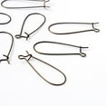 thumbnail image 3 of 50pcs Bronze Plated Brass Hoop Earrings Findings Kidney Ear Wires Making Findings Lead Free Cadmium Free and Nickel Free 20~21 Gauge 33x14x0.7~0.8mm, 3 of 4