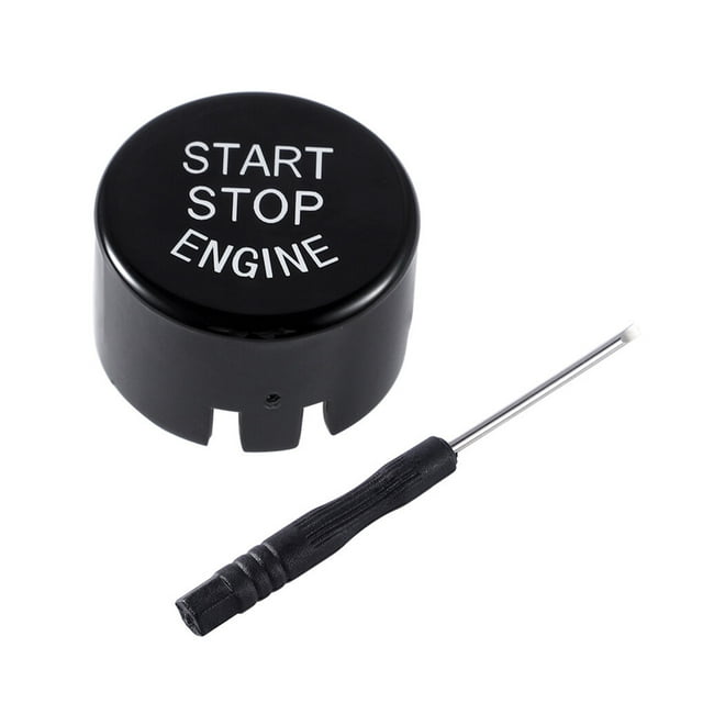 Maoww Car Start Button Cap Engine Ignition Switch Cover Trim Auto Parts, Replacement for F Series, Black, Start/Stop