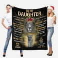thumbnail image 2 of LHSHID Personalized Blanket to my daughter from Mom and dad never forget That I love You Blanket for Bed Couch, 2 of 5