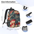 thumbnail image 5 of Rateoe Vintage American Flag Elephant Pattern Student Backpack Water-resistant Backpack 15-inch Laptop Backpack Lightweight Adjustable School Backpack, 5 of 6