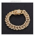 thumbnail image 5 of 13mm Crystal Miami Iced Out Cuban Link Chain Bracelet For Men&Women Full Rhinestones Charms Hip Hop Jewelry Chain wholesale Gift GC, 5 of 5