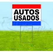 Rwbs Autos Usados (18" X 24") Yard Sign, Includes Metal Step Stake