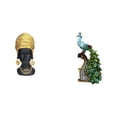 thumbnail image 1 of Estatua de mujer africana,Estante de oficina con estatua de mujer africana,Adorno de figura de resina delicado para el hogar,Figura de escritorio,Estante de estatua de pavo real para, 1 of 8