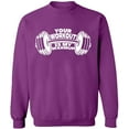 thumbnail image 2 of OXI Crewneck Sweatshirt - Your Workout is,Basic Casual Sweatshirts for Men's and Women Fleece Sweatshirt Long Sleeve- Purple Medium, 2 of 2