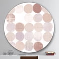 thumbnail image 3 of Designart 'ombre des Points Géométriques Roses I' Géométrique Cercle en Métal Art Mural, 3 of 3