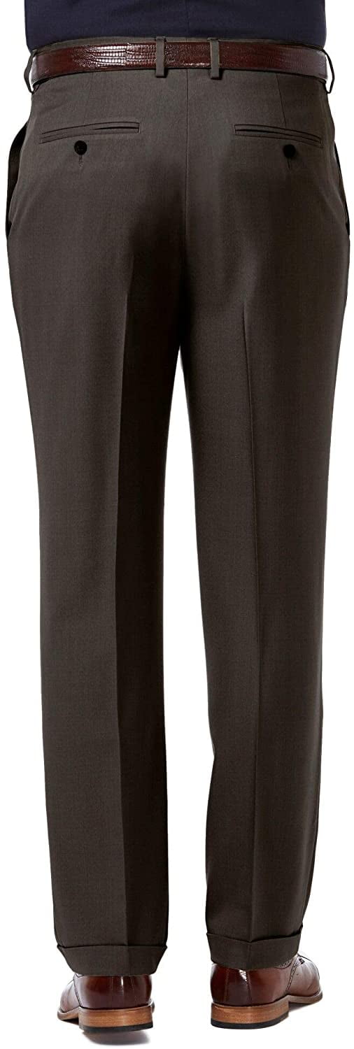 パンツ CLASSIC FIT TROUSERS GRAIGE Haggar mens Hc11080 Casual Pants, Black, 32W x 30L US at