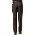 thumbnail image 3 of Haggar Mens Premium Comfort Classic Fit Pleat Expandable Waist Pant 44W x 29L Dark Chocolate, 3 of 5