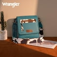 thumbnail image 3 of Wrangler Crossbody Bags for Women Vintage Hand Woven Shoulder Purse, Leopard-Turquoise, 3 of 7