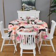 thumbnail image 2 of Boston Terrier Dog and Flower Florals Round Tablecloth 60"x60",Wrinkle Wipeable Table Cloth for Kitchen Dining Room Picnic Patio Party, 2 of 6