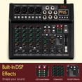 thumbnail image 3 of Mixer Pyle PMX408ST de 8 canales con USB, Bluetooth y reproductor MP3 DSP, 3 of 9