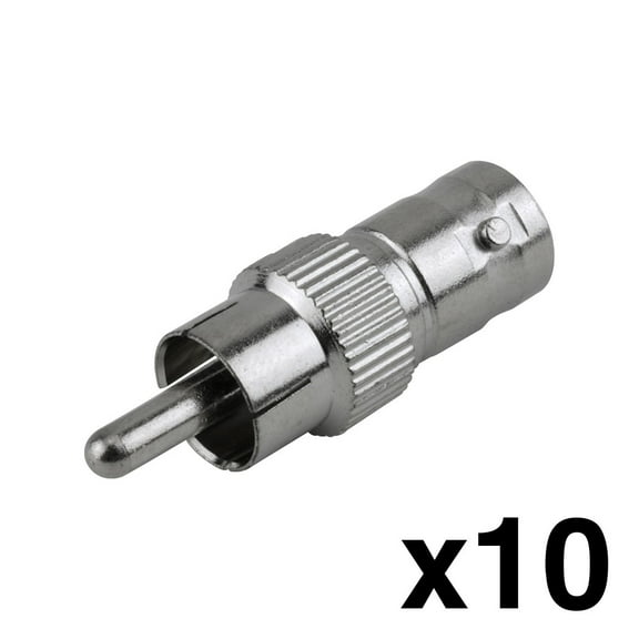 Construct Pro BNC Female to RCA Male Adaptors (10 Pack)