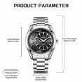 thumbnail image 4 of Quartz Watch for Men, Stainless Steel Business Luxury Style with Luminous & Waterproof Features, 4 of 6