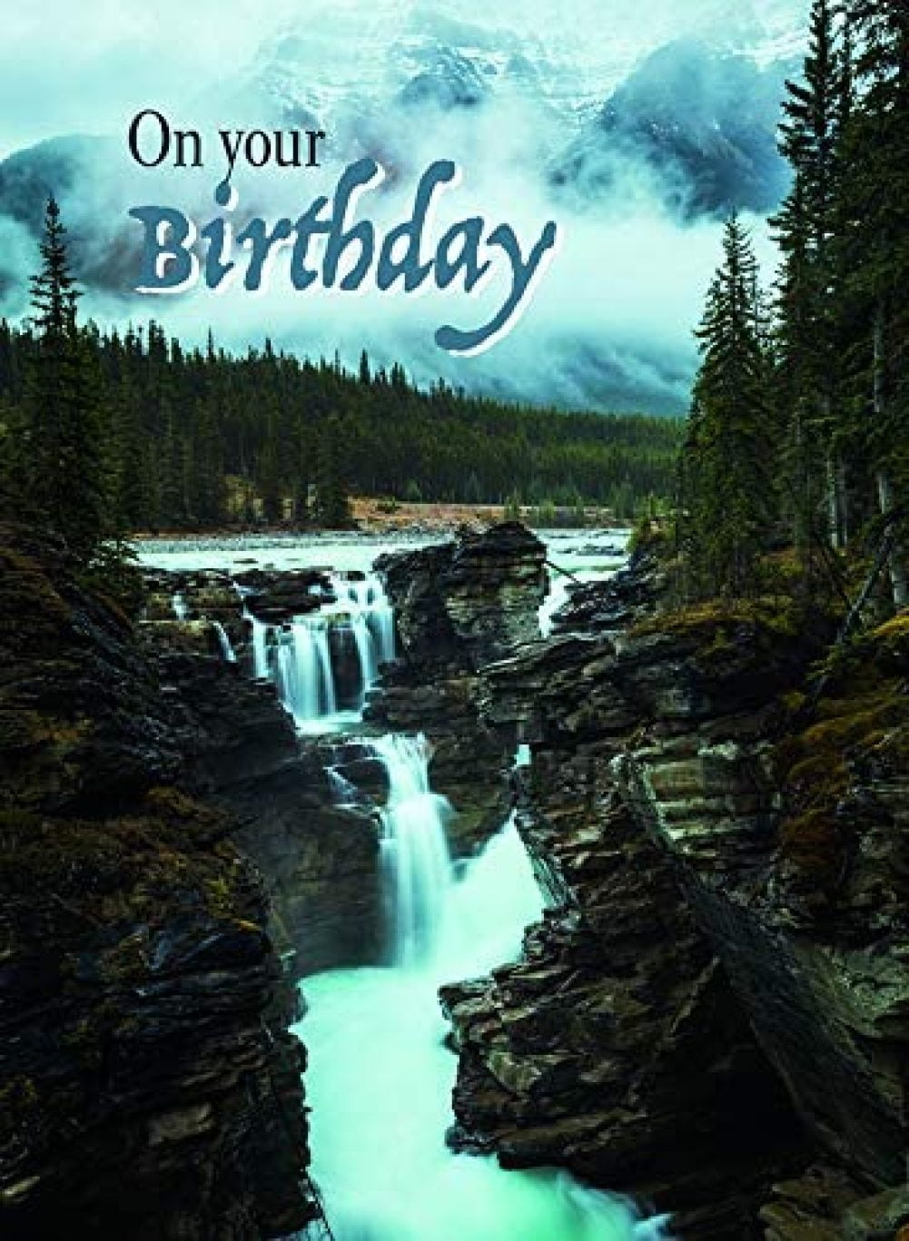 LueInJoy Heartland 18318 Waterfalls Birthday Greeting Cards Box of 12