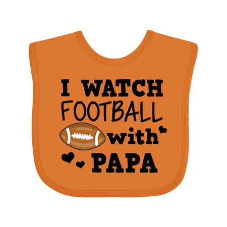 

Inktastic I Watch Football with My Papa Gift Baby Boy Bib