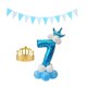 thumbnail image 4 of Columna de globos con números azules del 0 al 9 para decoración de fiestas 7, 4 of 9