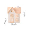 thumbnail image 2 of Exquisite Hand-Painted European-Style Hollow Ceramic House Candlestick - Romantic Candle Holder for Desktop Decor, Vintage Ceramic Candlestick to Create Warm Atmosphere, Perfect for Home, 6*4*3in, B, 2 of 6