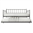 thumbnail image 6 of Castle Place Sleek Twin Size Metal Daybed with Trundle, Black, 6 of 8