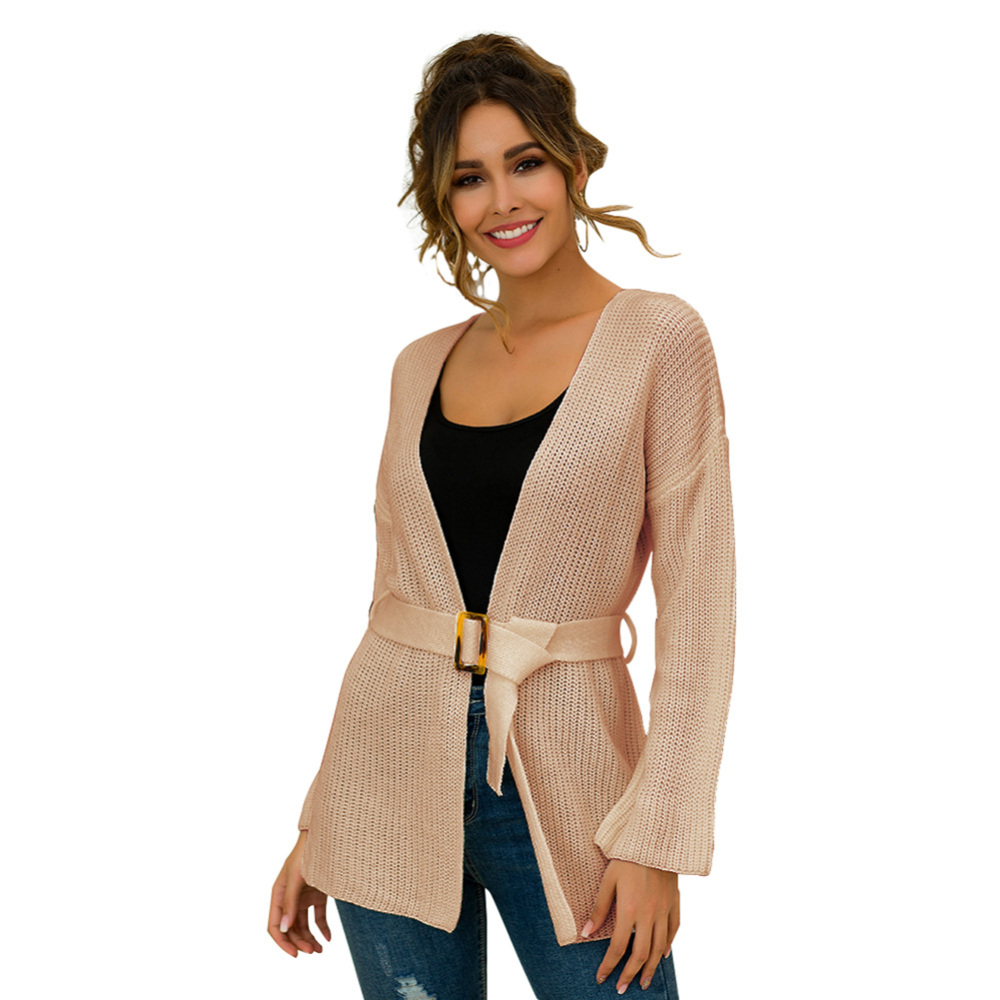 Long Sweater Cardigan Belt
