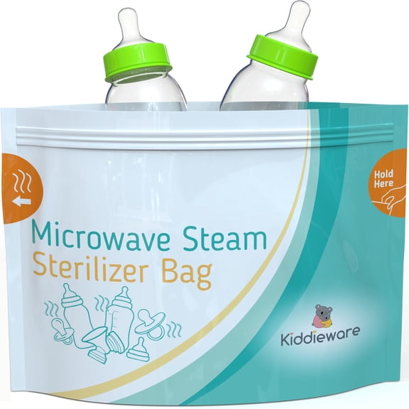 Bolsas esterilizadoras para biberones Kiddieware, paquete de 10, para microondas