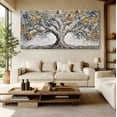 thumbnail image 6 of Large White Trees of Life Canvas Wall Art, Creative Trees Decor Painting Canvas Print for Living Room, Bedroom, Office Decorations, Gifts for Men, 6 of 7