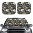 thumbnail image 2 of Bingfone Ink Graffiti Owl Windshield Sun Shade 2-Piece Foldable Car Front Window Sunshade for Most Sedans SUV Truck - Large, 2 of 7