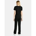 thumbnail image 2 of Time and Tru Women's Ribbed Sweater Top and Wide Leg Pants Set, 2-Piece, Sizes XS-XXXL, 2 of 4