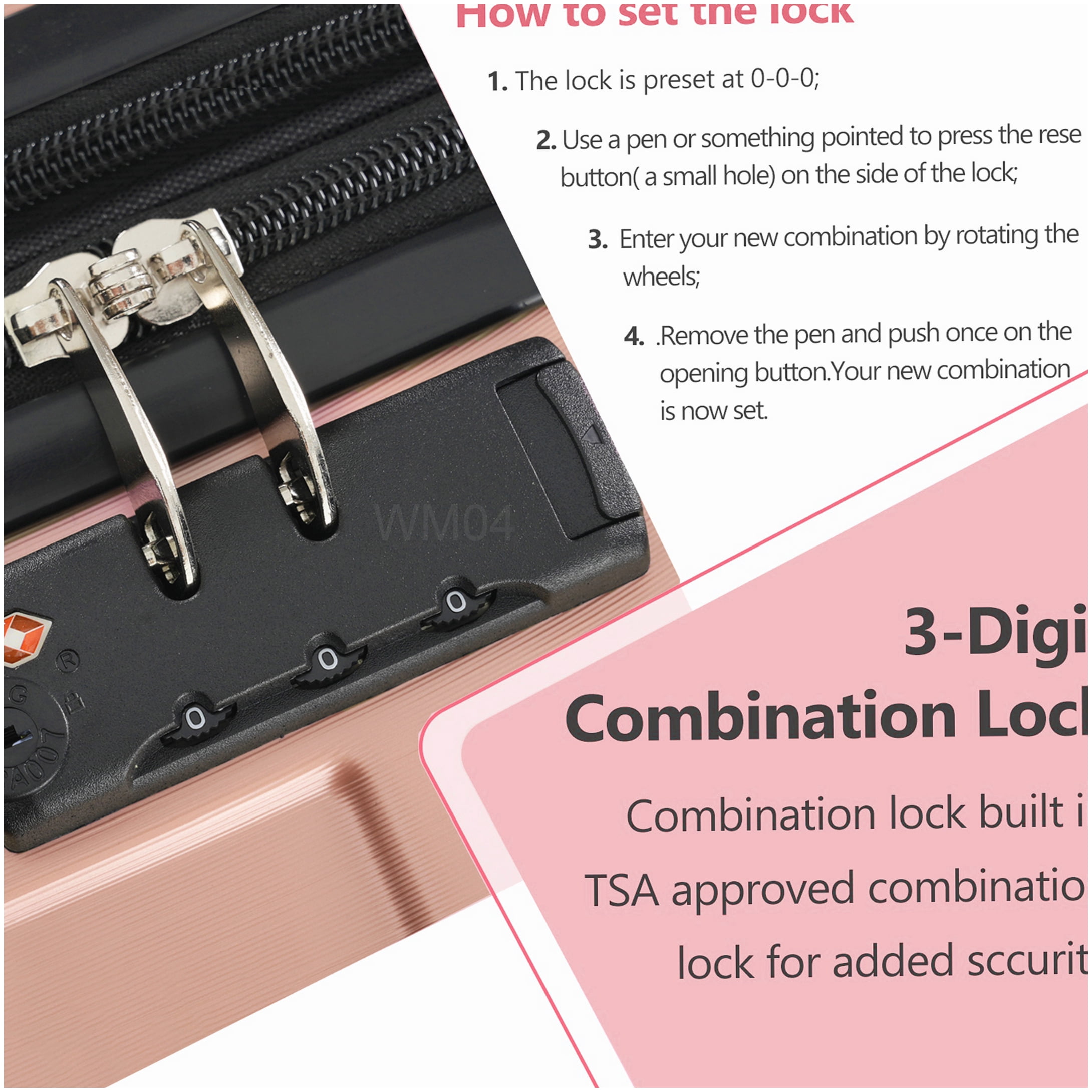 Expandable 28" Hardshell Suitcase with TSA Lock, Lightweight ABS Checked Luggage in Rose Pink
