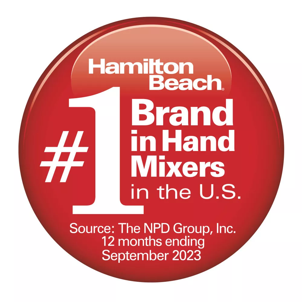 Hamilton Beach 6 Speed Hand Mixer Snap-On Case White 62629: Handheld Mixer for Kitchen, 275W, Dishwasher-Safe Parts