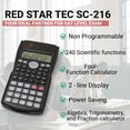 thumbnail image 2 of Calculadora científica RED STAR TEC SC-216, paquete de 2, 2 of 8