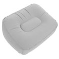 thumbnail image 4 of Reposapiés inflable de PVC flocado, taburete de masaje para pies, cojín relajante para viajes al aire libre (gris), 4 of 7