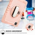 thumbnail image 3 of Dteck iPad Pro 11 2021 3rd Gen/2020 2nd Gen /2018 1st Case with Pencil Holder, Full-Body Rugged Shockproof Protective Cover Hand Strap & Shoulder Strap+360 Rotation Stand Cover,Rosegold, 3 of 9