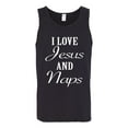 thumbnail image 2 of Wild Bobby I Love Jesus and Naps Inspirational/Christian Men Graphic Tank Top, Black, Small, 2 of 5