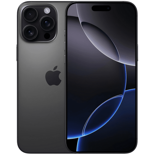 Refurbished Apple iPhone 16 Pro Max - 256GB – Black Titanium – 48MP Triple Rear & 12MP Front Camera - Fully Unlocked Smartphone - Excellent Condition