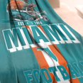 thumbnail image 3 of Cozy Soft Football Themed Fleece Blanket, Warm Football Gifts for Boys/Men/Team, Gifts for Football Players/Lovers, Who Loves Football Throw Blanket 50'' X 60'',Miami, 3 of 4