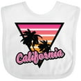 thumbnail image 3 of Inktastic California with Triangle and Palm Trees Boys or Girls Baby Bib, 3 of 4