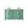 thumbnail image 3 of Elegant Decor Windsor 60" Solid Wood and MDF Double Bathroom Vanity in Mint, 3 of 8