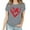 Gray, variant on Tbopshirt Valentine's Day T-Shirts for Women Short Sleeve Graphic Tees, Plus Size Womens Tops,Valentines Day Fashion Printed T-shirt S-XXXL