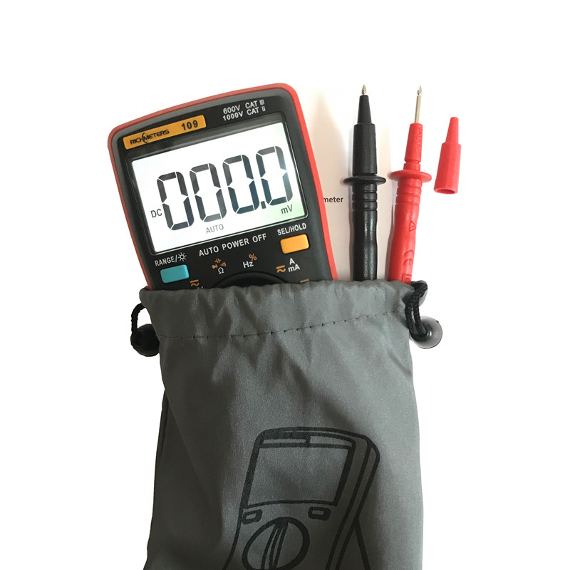 RM109 Palm-size True-RMS Digital Multimeter 9999 counts Square Wave Backlight AC DC Voltage  Ammeter Current Ohm Auto/Manual