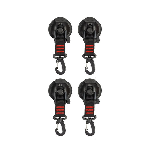 Ganchos de ventosa de vacío de 4 piezas, resistentes y de gran potencia, con gancho de seguridad para Rojo