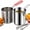 3 PCS, variant on Stainless Steel Deep Fryer Set, Small Pot with Handle, Strainer Basket & Oil Container Personal Mini Deep Fryer for Fries, Fish, Chicken (3 Piece set)