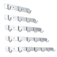 thumbnail image 2 of Barra de ganchos de aluminio espacial 3/4/5/6/7 ganchos para sombrero, ropa, soporte para batas, perchero montado en la pared para baño y cocina sidaley JJ20910-05, 2 of 6