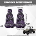 thumbnail image 6 of KUIFORTI Purple Camo UTV seat covers Full Protection Seat Cover for UTV Polyester Rhino Accessories Bucket Seat Cover Compatible with Yamaha Rhino 700 660 450 2004-2021, 6 of 6