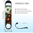 thumbnail image 2 of 1 pc 201 Stainless Steel Bottle Opener with PU Leather Cord Rectangle Castle 178x38x2mm, 2 of 7